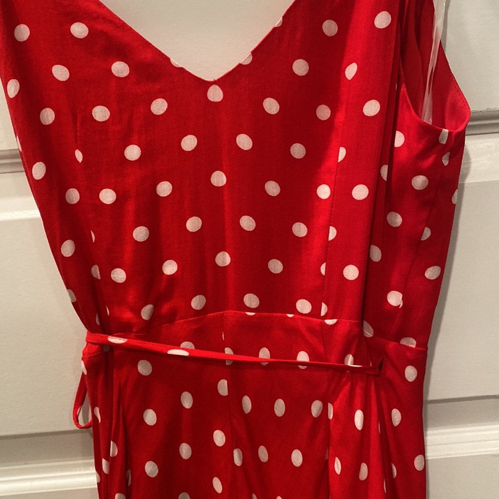 Lunik Red Polka Dot Wrap Dress NWT - Picture 6 of 8